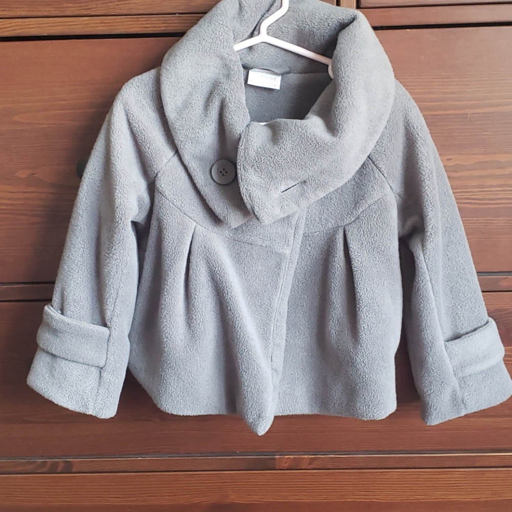 Heather Grey 2 button poncho